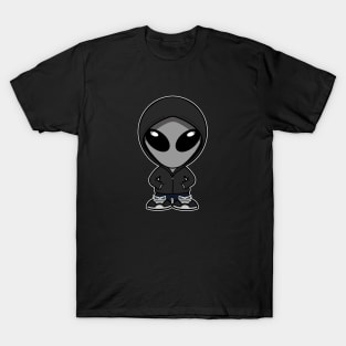 Gray Space Alien Character T-Shirt